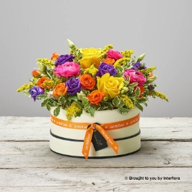 Get Well Citrus Squeeze Hatbox( in black hatbox)